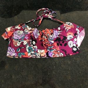 Floral Bandeau Swim Top
